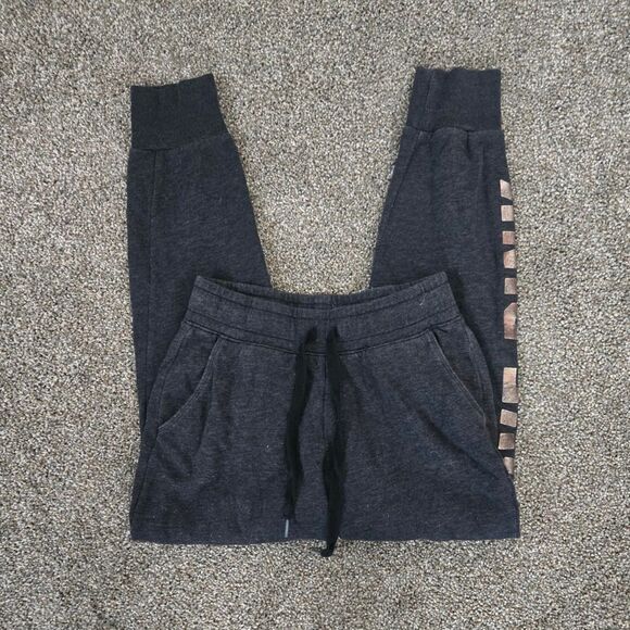 Women's Victoria's Secret Pink Y2K 2000s Gold Love Sweatpants Extra Small - Picture 2 of 6